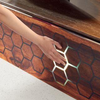 Комплект мебели для ванной Black&White Gravity V-2420A Hettich drawers Marble 1-hole mirror LED  Anti-fog